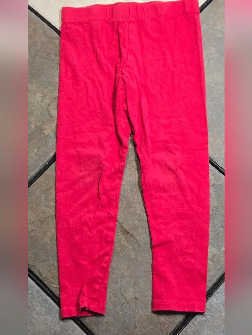 Tommy Bahama Girls 3T Heart Print Peplum Top & Red Leggings Outfit Matching Set